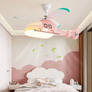 GobekUsa Helicopter Aircraft Ceiling Fan Children's Chandelier Blue Pink Light Kids' Room