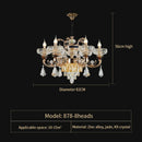 GobekUsa Crystal Candle Chandelier for Home Living Room Dining Bedroom