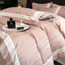GobekUsa Cotton Jacquard Duvet Cover Set for Queen Double Bed - High End & Cozy