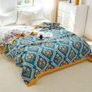 GobekUsa Cotton Leisure Blanket: Luxury Soft Blanket for Summer, Single/Double Bedspread, Sofa Towel - Nordic Home Decor