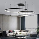 GobekUsa Aluminum Rings LED Pendant Light in Living Room Bedroom Dining Room