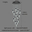 GobekUsa Cylindrical Crystal Chandelier: Modern Villa Living Room Lamp for Stylish Interiors.