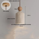 GobekUsa LED Knob Switch Pendant Lamp Yellow Travertine Copper Wabi Sabi Hanging Lights