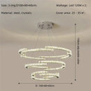GobekUsa Crystal LED Chandelier Pendant Light Modern Luxury Foyer Ceiling Lamp
