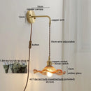 GobekUsa Gray Glass LED Wall Sconce Lamp for Home Decor, Bedroom, Living Room - Nordic Design