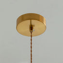 Vintage Shanghai Brass Glass Pendant Light