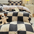 GobekUsa Checkerboard Pattern Duvet Cover Set - Stylish and Cozy Bedding Kit for Bedroom