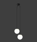 GobekUsa Double Glass Ball Pendant Light Fixture for Bedroom Ceiling Lighting