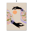 Abstract Girl Hand Fruit Flower Leaf Vase Wall Art Canvas Painting