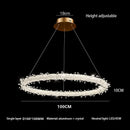 GobekUsa Crystal Flower LED Chandelier Pendant Light for Living and Dining Room