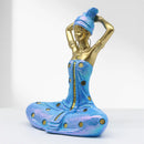 GobekUsa Golden Female Statue African Tribal Style Portrait Sculpture Home Decor