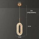 Nordic Ring LED Pendant Light in Iron, Aluminum & Acrylic