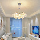 GobekUsa Iced Crystal Chandeliers: Nordic Milan LED Hanging Lights for Living Room