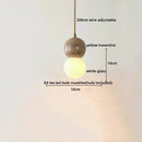 GobekUsa LED Hanging Lamp: Yellow Travertine Japanese Style Pendant Light for Home Decoration