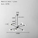 GobekUsa Glass Chandelier with Metal Frame for Parlor, Dining Room, and Bedroom Lighting