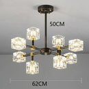 GobekUsa Crystal Chandelier Pendant Light for Living Room Bedroom Ceiling, Luxury Indoor Lighting