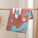 GobekUsa Kids Cartoon Face Towels - Set of 3 | Cats Print | 100% Cotton | 25*50cm