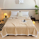 GobekUsa Imitation Rabbit Velvet Warm Blanket: Soft Fluffy Coral Fleece Lap Sofa Throw Blanket