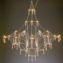 GobekUsa Golden Lustre Crystal Chandelier for Living Dining Bedroom LED Lights