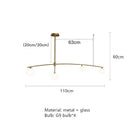 GobekUsa Glass Ball Pendant Chandelier: Stylish LED Hanging Lights for Dining Room, Kitchen, & Bar.