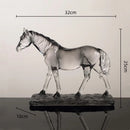 GobekUsa Clear Horse Resin Sculpture Decorative Figurine Home Decoration