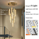 GobekUsa Large Crystal Luxury Chandelier for Living Room Dining Hall Stair Suspension
