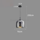 GobekUsa Glass Bowl Chandelier: Modern Nordic LED Smoke Hanging Lamp for Dining Room, Bar - Indoor Decor Lighting