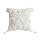 GobekUsa Geometric Tufted Tassel Cushion Cover Cotton Canvas Fall Pillow Cover