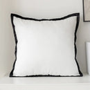 GobekUsa Geometric Jacquard Embroidered Pillow Cover in Modern Minimalist Black and White Style