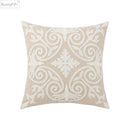GobekUsa Daisy Home Floral Geometric Embroidery Pillow Cover 45x45cm/30x50cm Yellow Blue