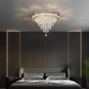 GobekUsa Crystal LED Ceiling Chandelier: Remote Dimming Round Lamp for Luxury Home Decor