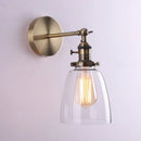 GobekUsa Glass Wall Lamp Antique Bronze E26 E27 for Living Room Bedroom Aisle Lighting