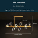 GobekUsa Copper LED 3-Light Dimmable Crystal Chandelier