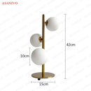 GobekUsa LED Gold Table Lamp with Milk White Glass Lampshade