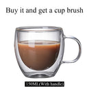 GobekUsa Double Wall Borosilicate Glass Mug Heat Resistant Tea Coffee Cup