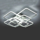 GobekUsa LED Ceiling Light 4 Rings 78W Square for Living Room Bedroom Bar