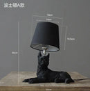 GobekUsa Black/White Puppy Dogs Table Lamps for Home Decor Lighting