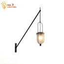 GobekUsa Industrial Retro Swing Arm LED Wall Lamp for Restaurant Loft Decor