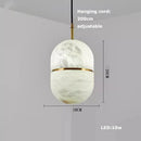 GobekUsa Alabaster Pendant Lights LED Designer Hanging Lamps For Living Room