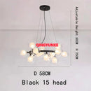 GobekUsa Glass Ball Chandelier for Living Room - Modern Nordic Kitchen Island Ceiling Light