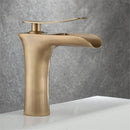 GobekUsa Antique Bronze Waterfall Bathroom Faucet with Hot & Cold Mixer Tap