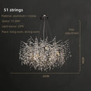 GobekUsa Crystal Pendant Chandelier Luxury LED Lighting Branch Design for Living and Dining Rooms