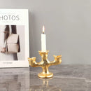GobekUsa Gold Resin Candle Holder Trio for Wedding Centerpieces & Home Decor