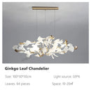 GobekUsa Ginkgo Leaves Chandelier: Nordic Luxury Pendant Lamp for Hotel, Stairs, Living Room