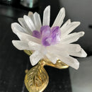 GobekUsa Crystal Flower Branch Desk Ornament