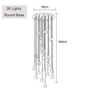 GobekUsa Crystal Ball Chandelier: Long Adjustable Staircase Pendant Light perfect for Home & Restaurant