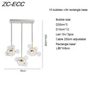 GobekUsa Glass Bubble LED Chandelier: Stylish Ceiling Lighting for Dining & Living Room