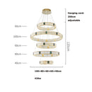 GobekUsa Golden LED Ring Chandelier for Modern Luxury Living and Dining Spaces