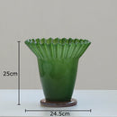 GobekUsa Lotus Leaf Glass Vase: Elegant Table Decor & Plant Pot for Room Aesthetic