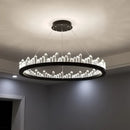 GobekUsa Crystal LED Pendant Lights: Modern Gold Black Industrial Lamp for Stylish Illumination